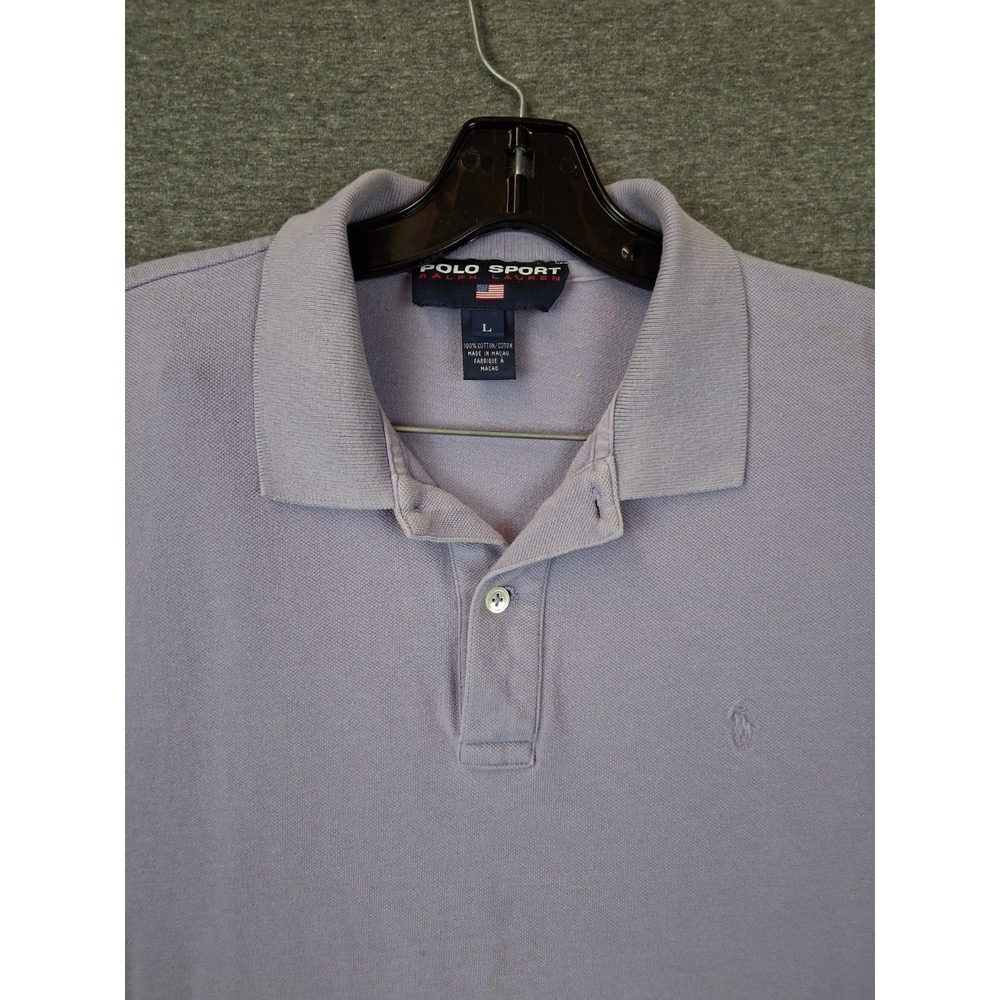 Polo Ralph Lauren Sport Womens Shirt Large Purple Polo‎ Small Pony Casual Flawed